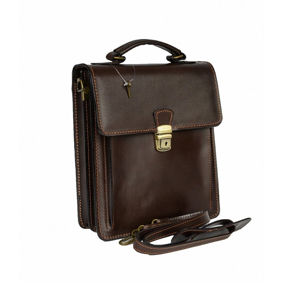 Ledertaschen Herren | VERA Vera Vr-2253 Dunkelbraun