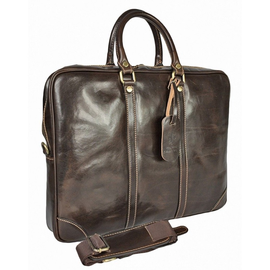 Ledertaschen Herren | VERA Vera Vr-2537 Dunkelbraun